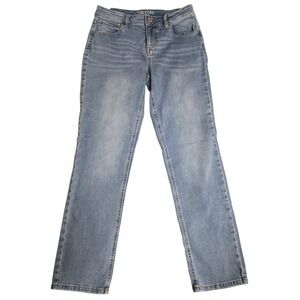 Maurice's Mid-Rise Stretch Straight Leg Medium Wash Jeans Sz 6 Short 29" inseam